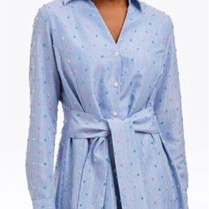 Draper James Blue Long Sleeve Dress